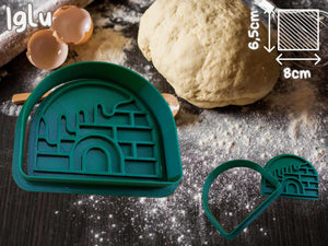 Winter Keks-Ausstecher Iglu in grün, ideal für Plätzchenbacken in der Weihnachtszeit.