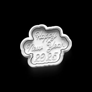 Happy New Year 2025 cookie cutter for festive homemade treats, perfect for celebrating and gifting during the New Year.