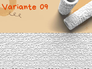 Halloween rolling pin with pumpkin design, ideal for festive baking and spooky desserts.