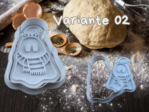 Niedliche Gespenster Keks Ausstechformen in blau, ideal für Weihnachts- und Halloween-Bäckerei.