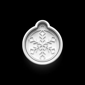 Schneeflocken Keks-Ausstecher aus stabilem Kunststoff für festliche Weihnachtsplätzchen.