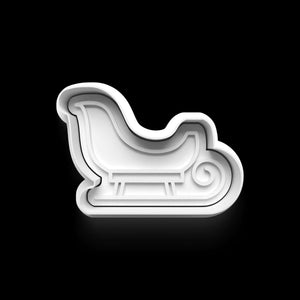 Plätzchen-Ausstecher in Form eines Schlitten, ideal für Winter- und Weihnachtskekse.