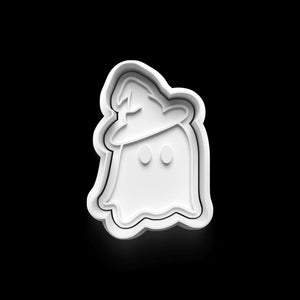 Geister Keks-Ausstecher mit Hexenhut für Halloween, ideal zum Backen gruseliger Kekse!