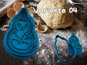 Pinguin Keks Ausstecher Set auf Teig: Perfekt für winterliche Plätzchenbäckerei mit charmanten Formen, Variante 04.