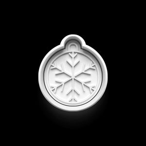 Weihnachts-Keks Ausstecher in Schneeflocken Ornament Design, ideal für festliche Plätzchen in der Adventszeit.