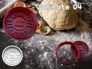 Festive Santa's Mail cookie stamp with dough and spices, perfect for Christmas baking and gift-giving.