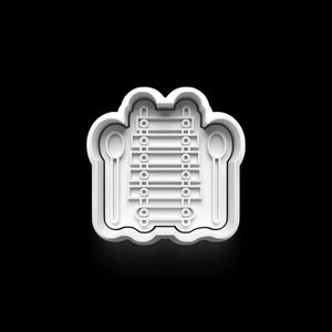 Xylophone cookie cutter from Musik Keks-Ausstecher set, perfect for music-themed baking and creative kitchen fun.