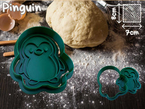 Winter Keks-Ausstecher in Pinguin-Form, perfekt für festliche Plätzchen und Backspaß!