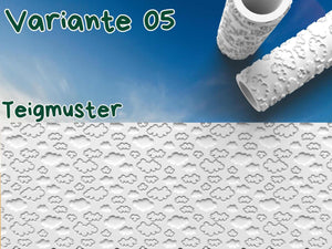 Teigroller mit Wolkenmotiven, ideal zum kreativen Backen von Keksen und Gebäck mit einzigartigen Mustern, Variante 05.
