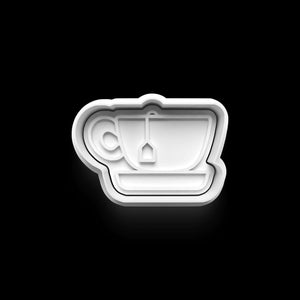 Teacup cookie cutter from the Winter Wonderland set for festive cookie baking.