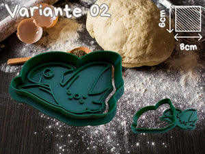 Dinosaurier Keksausstecher Set mit Teig im Hintergrund, ideal für kreative Backideen.