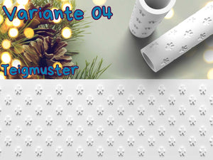 Weihnachtlicher Teigroller mit Schneemann-Design und festlichen Motiven für kreative Backprojekte.