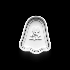 Niedliche Gespenster Keks Ausstechform für Weihnachts- und Halloweenbäckerei, ideal für festliche Plätzchen.