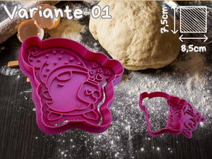 Valentinstag Gnome Keks Ausstecher mit Herzmotiven, ideal zum Backen von romantischen Plätzchen, PETG-Kunststoff, Variante 01.