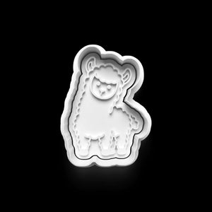 Niedliche Lama Keks-Ausstechform aus stabilem PETG für kreative Backprojekte und Plätzchen.
