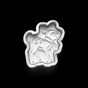Keks-Ausstechform in Rehform aus robustem PETG-Kunststoff für weihnachtliches Backvergnügen, ideal für Plätzchen und kreative Momente.