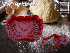 Valentinstag Keks Ausstecher Set - Herz und Liebe Design für romantische Backprojekte, ideal für Plätzchen oder Fondant.