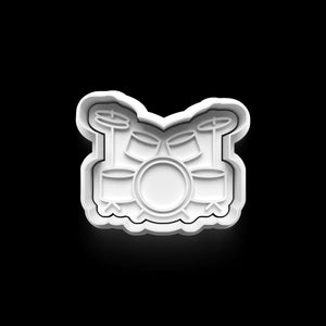 Musik Keks-Ausstecher in Form eines Schlagzeugs für kreative Backprojekte.