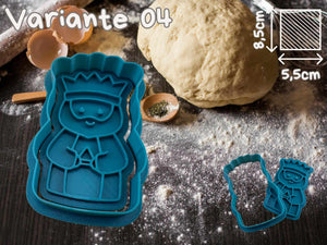 Weihnachtlicher Keks-Ausstecher in Form eines König, ideal für festliches Plätzchenbacken.