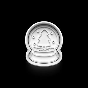 Winter wonderland snow globe cookie cutter for festive baking