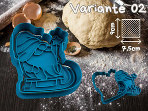 Niedlicher Weihnachtswichtel Keks Ausstecher aus robustem PETG, perfekt für festliche Gnome-Plätzchen, Variante 02.