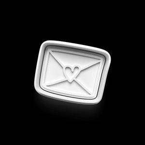 Valentinstag Keks Ausstecher Herzbrief Form, ideal für Plätzchen, aus stabilem PETG-Kunststoff, romantische Backkreation.