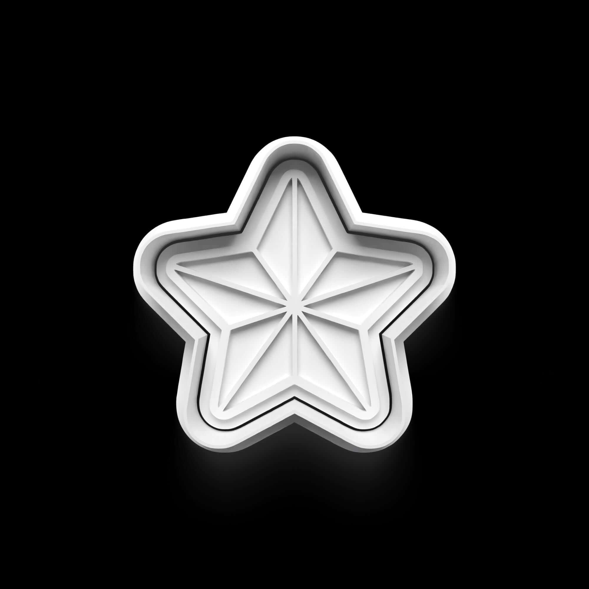 Sternförmiger Keks-Ausstecher aus PETG-Kunststoff, perfekt für kreative Weihnachtsbäckerei und Adventszauber.