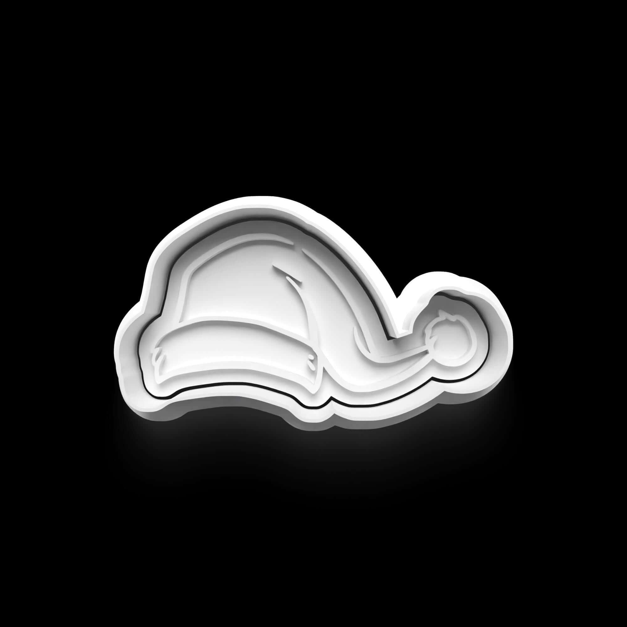 Weihnachtlicher Keks-Ausstecher in Form einer Mütze für festliche Weihnachtsplätzchen.