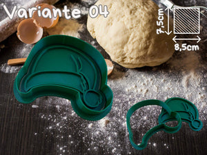 Weihnachtsmützen Keks-Ausstecher in grün, ideal für festliche Plätzchen während der Weihnachtszeit.