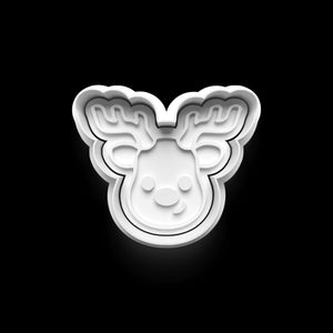 Weihnachts-Keksausstecher Rentier für festliche Plätzchenbacken und kreative Weihnachtsbäckerei.