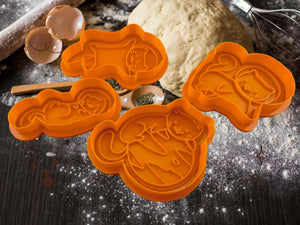 Weltraum Katzen Keks-Ausstecher in orange, ideal für kreative Backaktionen mit niedlichen Katzenmotiven.