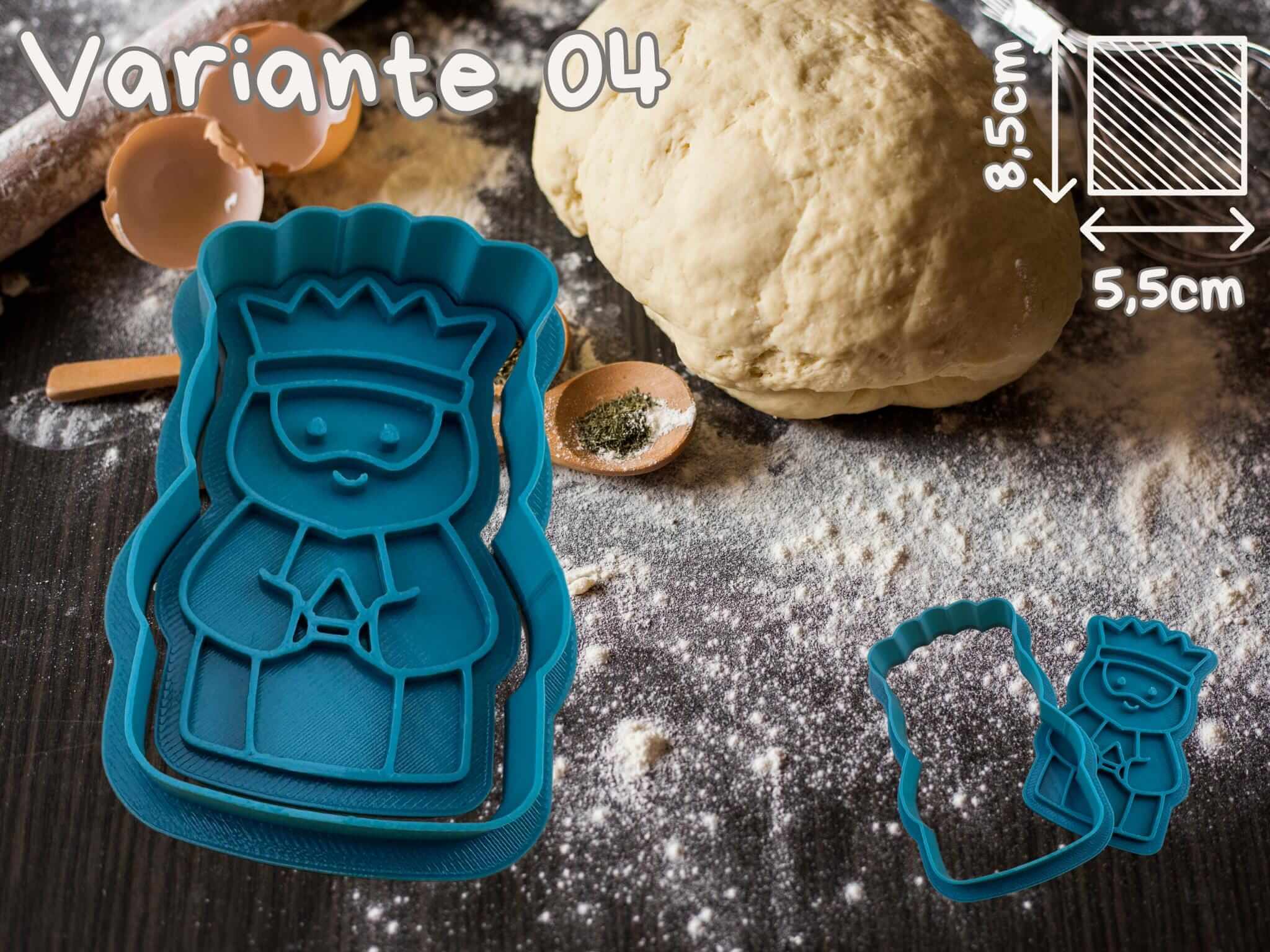 Weihnachtlicher Keks-Ausstecher in Form eines König, ideal für festliches Plätzchenbacken.