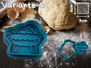 Weihnachtlicher Keks-Ausstecher in Form einer Krippe, ideal für festliche Plätzchen und Dekoration.